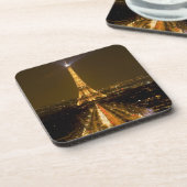 Frankrijk, Parijs. Nachtmaal uitzicht Eiffeltoren Bier Onderzetter (Linkerzijde)