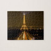 Frankrijk, Parijs. Nachtmaal uitzicht Eiffeltoren Legpuzzel (Horizontaal)