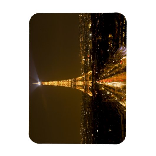 Frankrijk, Parijs. Nachtmaal uitzicht Eiffeltoren Magneet (Verticaal)