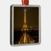 Frankrijk, Parijs. Nachtmaal uitzicht Eiffeltoren Metalen Ornament (Rechts)