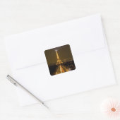 Frankrijk, Parijs. Nachtmaal uitzicht Eiffeltoren Vierkante Sticker (Envelop)