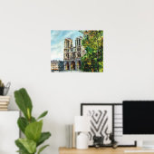 Frankrijk, Parijs, Notre Dame Poster (Thuiskantoor)