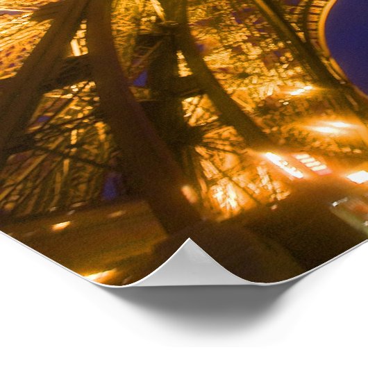 Frankrijk, Parijs. Op de basis van Eiffel kijken Poster (Hoek)