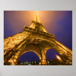 Frankrijk, Parijs. Op de basis van Eiffel kijken Poster