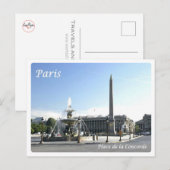 Frankrijk - Parijs - Place de la Concorde - Briefkaart (Voorkant / Achterkant)
