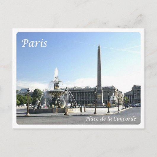 Frankrijk - Parijs - Place de la Concorde - Briefkaart (Voorkant)