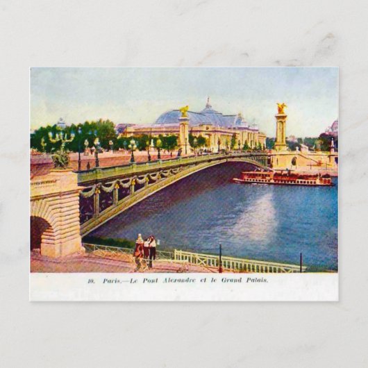 Frankrijk Parijs, Pont Alexandre III, Grand Palais Briefkaart (Voorkant)