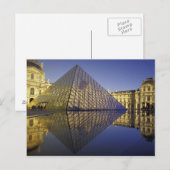 FRANKRIJK, Parijs Reflectie, Piramide. De Louvre Briefkaart (Voorkant / Achterkant)