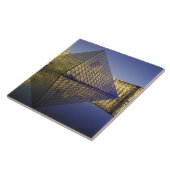 FRANKRIJK, Parijs Reflectie, Piramide. Het Louvre Tegeltje (Zijkant)