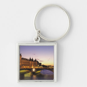 Frankrijk, Parijs, Rivier Seine en Conciergerie bi Sleutelhanger