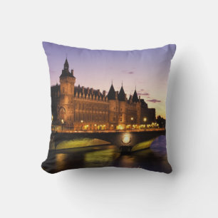 Frankrijk, Parijs, Rivier Seine en Conciergerie Kussen