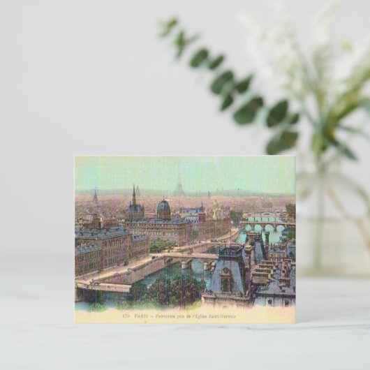 Frankrijk, Parijs, Seine Briefkaart (Staand voorkant)