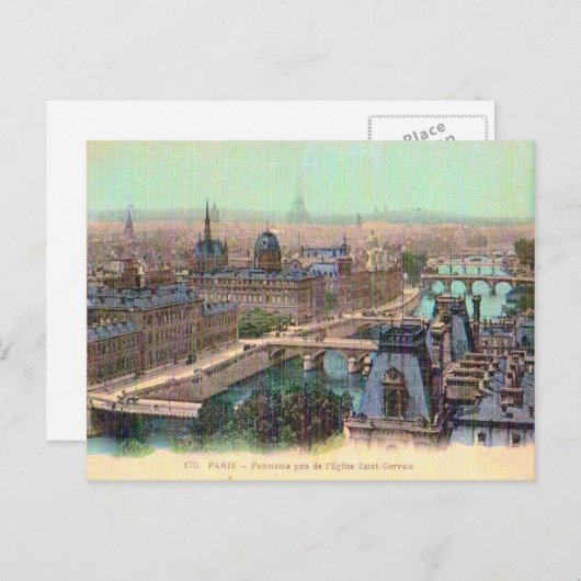 Frankrijk, Parijs, Seine Briefkaart (Voorkant / Achterkant)