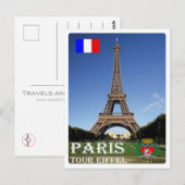 Frankrijk - Parijs - Tour Eiffel - Briefkaart (Voorkant / Achterkant)