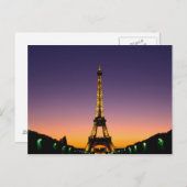 Frankrijk, Parijs, Tour Eiffel in de zon. Briefkaart (Voorkant / Achterkant)
