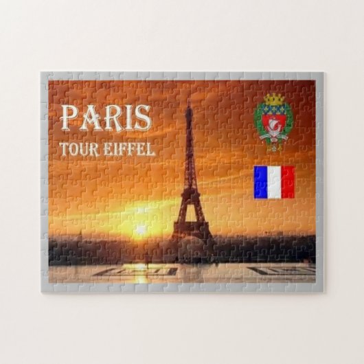Frankrijk - Parijs - Tour Eiffel - Jigzaag Puzzle Legpuzzel (Horizontaal)