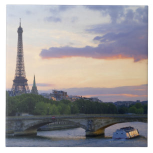 Frankrijk,Parijs,touroperboot op de Seine,Eiffel Tegeltje