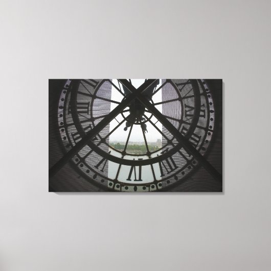 Frankrijk, Parijs. Uitzicht over de Seine-rivier d Canvas Afdruk (Voorkant)