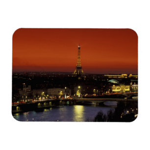 Frankrijk, Parijs Zonsondergang uitzicht op Eiffel Magneet