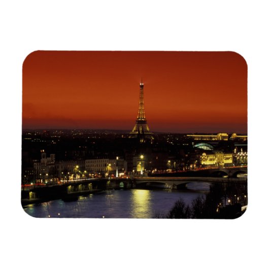 Frankrijk, Parijs Zonsondergang uitzicht op Eiffel Magneet (Horizontaal)