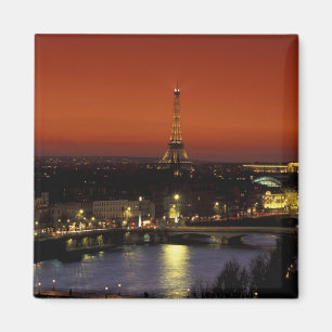 Frankrijk, Parijs Zonsondergang uitzicht op Eiffel Magneet