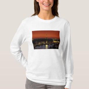 Frankrijk, Parijs Zonsondergang uitzicht op Eiffel T-shirt