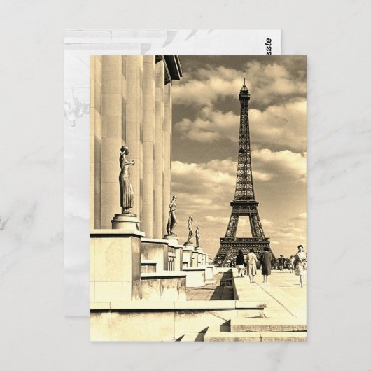 Frankrijk Paris Eiffeltoren Chaillot paleis Briefkaart (Voorkant / Achterkant)