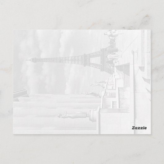  Frankrijk Paris Eiffeltoren Chaillot paleis Briefkaart (Achterkant)