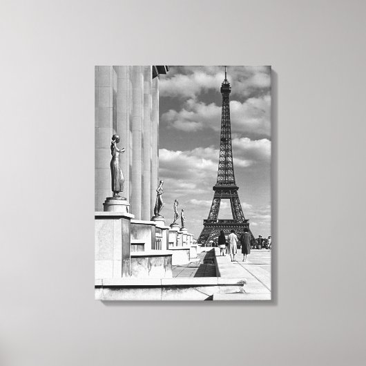  Frankrijk Paris Eiffeltoren Chaillot paleis Canvas Afdruk (Voorkant)