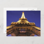 FRANKRIJK, Paris Eiffeltoren, uitzicht, avond Briefkaart (Voorkant / Achterkant)