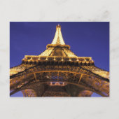 FRANKRIJK, Paris Eiffeltoren, uitzicht, avond Briefkaart (Voorkant)