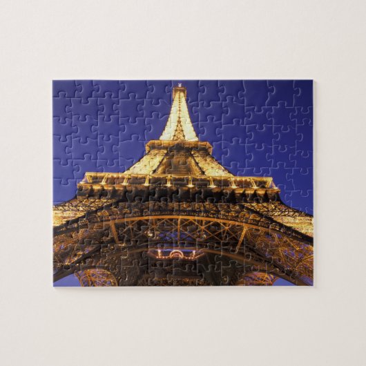 FRANKRIJK, Paris Eiffeltoren, uitzicht, avond Legpuzzel (Horizontaal)
