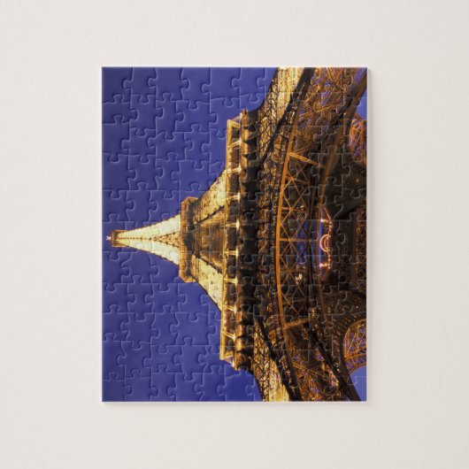 FRANKRIJK, Paris Eiffeltoren, uitzicht, avond Legpuzzel (Verticaal)