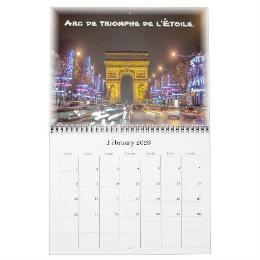 Frankrijk - PARIS - Kalender (Feb 2026)