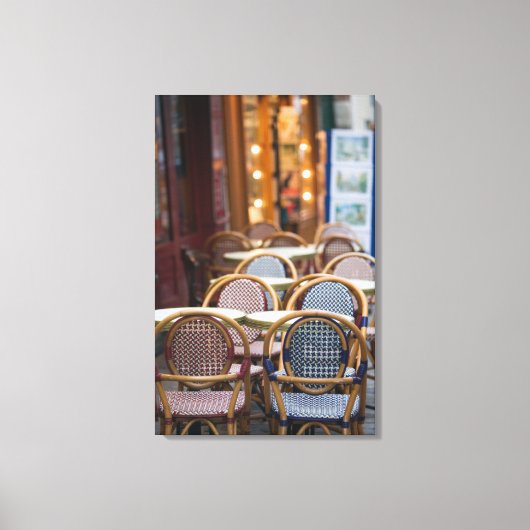FRANKRIJK, PARIS, Montmartre: Place du Tertre, Caf Canvas Afdruk (Voorkant)