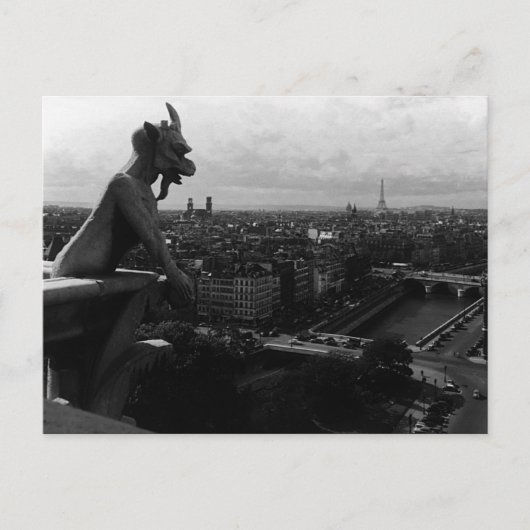 Frankrijk Paris Notre Dame Cathedral duivel Briefkaart (Voorkant)