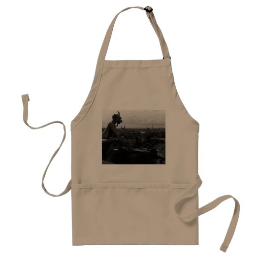  Frankrijk Paris Notre Dame Cathedral duivel Standaard Schort (Voorkant)