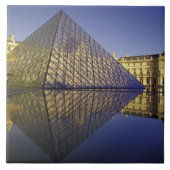FRANKRIJK, Paris Reflection, Pyramid. Het Louvre Tegeltje (Voorkant)