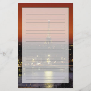 Frankrijk, Paris Sunset uitzicht of Eiffel Tower e Briefpapier