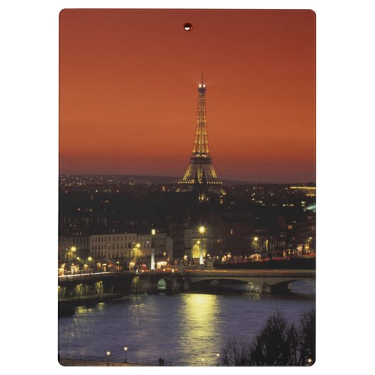 Frankrijk, Paris Sunset uitzicht of Eiffel Tower e Klembord (Achterkant)