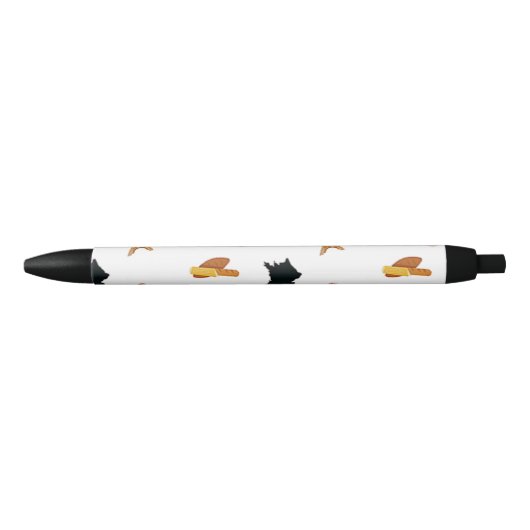 Frankrijk patroon op wit zwarte inkt pen (Voorkant)