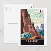 Frankrijk per Auto Briefkaart (Voorkant / Achterkant)