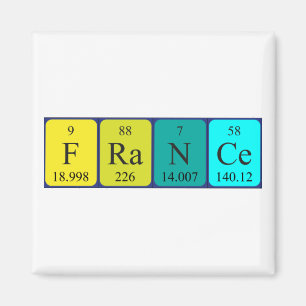 Frankrijk periodieke tabelnaam magnet