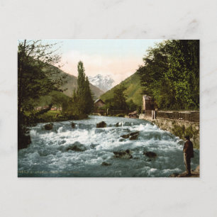  Frankrijk, Pique waterval vissers, Luchon Briefkaart