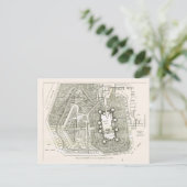 Frankrijk, Plan van de Bastille in 1789 Briefkaart (Staand voorkant)