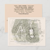 Frankrijk, Plan van de Bastille in 1789 Briefkaart (Voorkant / Achterkant)