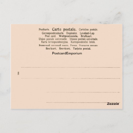 Frankrijk, Plan van de Bastille in 1789 Briefkaart (Achterkant)