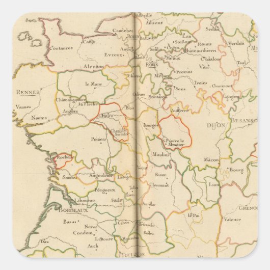 Frankrijk President Vierkante Sticker (Voorkant)