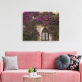 Frankrijk, Provence, Eze. Bright Pink Canvas Afdruk (Insitu (Woonkamer))