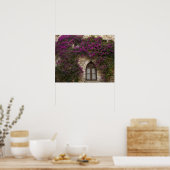 Frankrijk, Provence, Eze. Bright Pink Poster (Keuken)